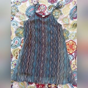 Sheer psychedelic pattern tunic sundress
